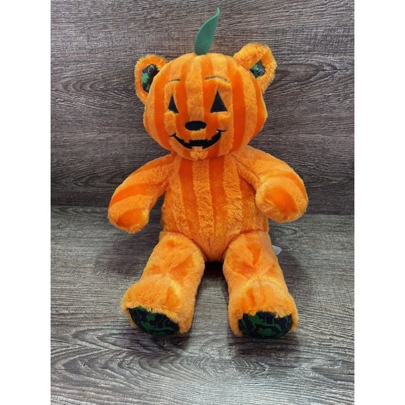Pumpkin Jack-O-Lantern Halloween Build A Bear Smiling Orange BAB Vines 18" Plush - Picture 1 of 6